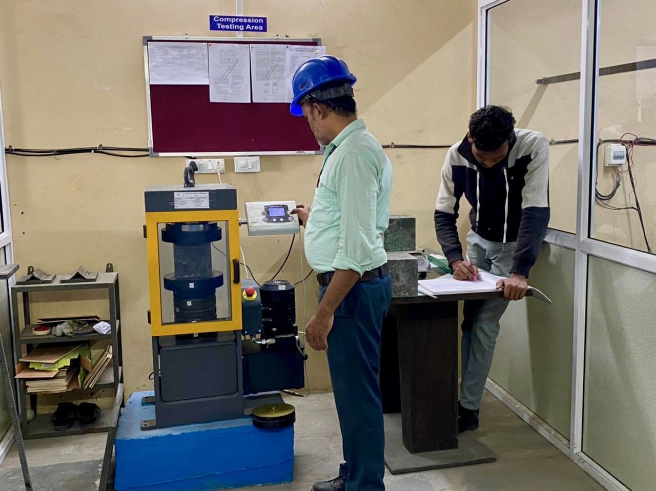 Concrete Cube Casting on Site