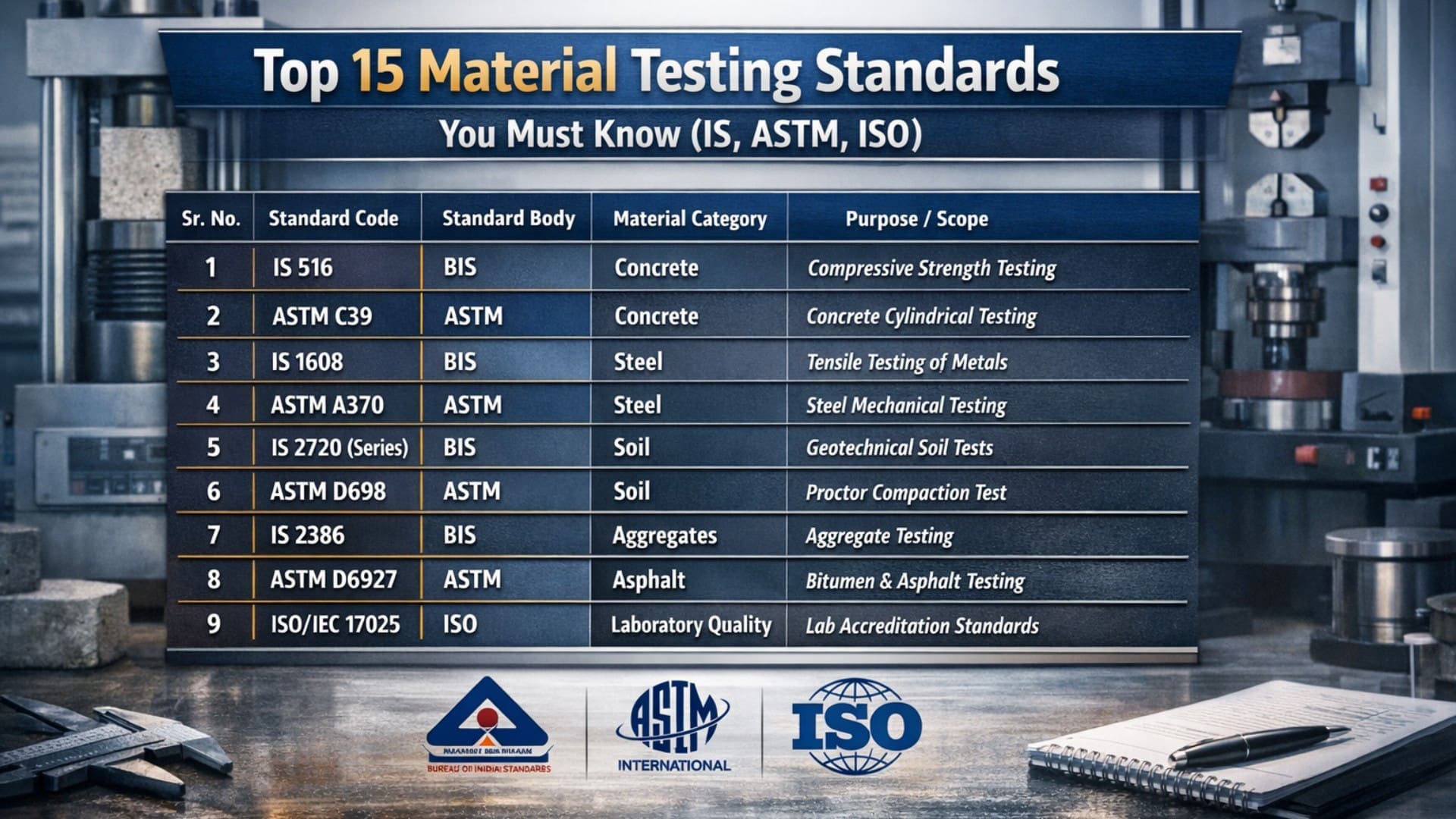 Material Testing Standards
